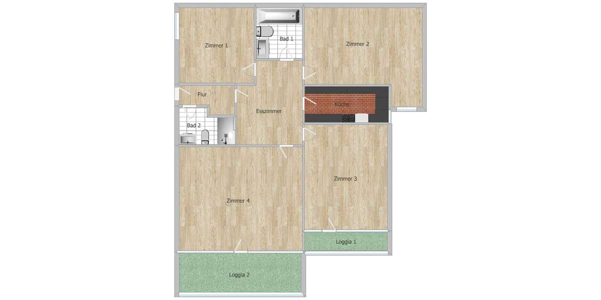 Etagenwohnung Karlsruhe Oststadt - 5 Zimmer, 120 m&sup2;, 2.125&euro; | Angebot:26884238