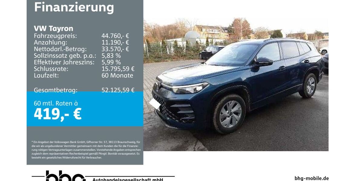 VW Tayron 16.088 km 44.760 &euro; Ettlingen 76275