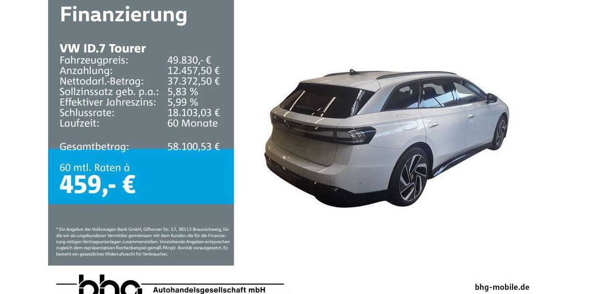 VW ID.7 21.564 km 49.830 &euro; Ettlingen 76275